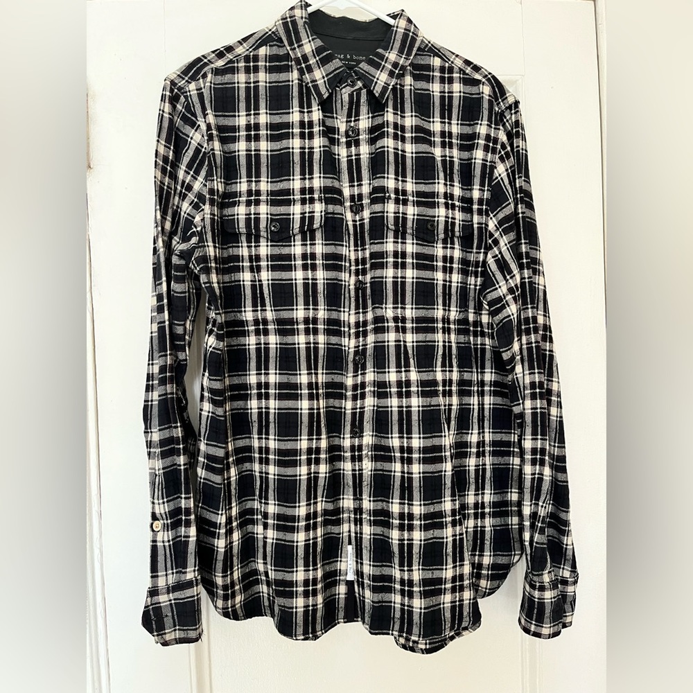Rag & Bone plaid flannel shirt size L
